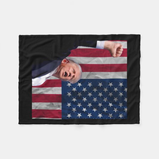 Donald Trump Fleece Deken (Voorkant (Horizontaal))