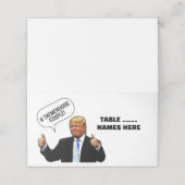 DONALD TRUMP FOLDED PLACE CARDS PLAATSKAARTJE (Buitenkant ongevouwen)