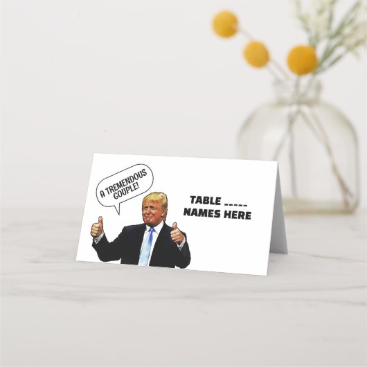 DONALD TRUMP FOLDED PLACE CARDS PLAATSKAARTJE (Voorkant)