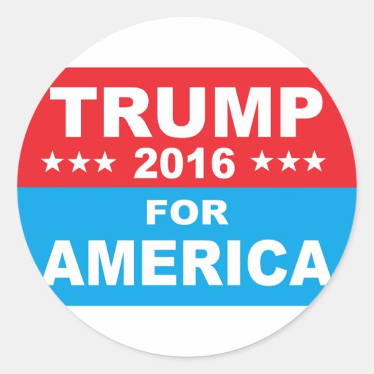 Donald Trump for America Ronde Sticker (Voorkant)