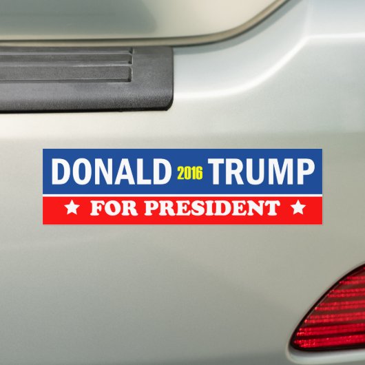 Donald Trump for President 2016 Bumpersticker (Op auto)