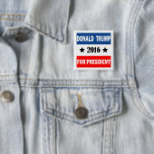 Donald Trump for President 2016 Vierkante Button 5,1 Cm (In situ)