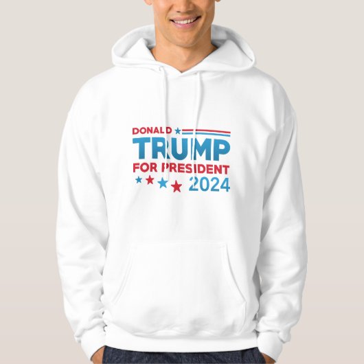 Donald Trump for President 2024 Hoodie (Voorkant)