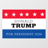 Donald Trump for President 2024 Raamsticker (Vel)