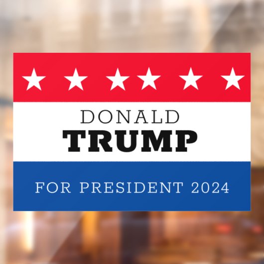Donald Trump for President 2024 Raamsticker (Vel 2)