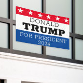 Donald Trump for President 2024 Spandoek (Buitenkant Gebouw)