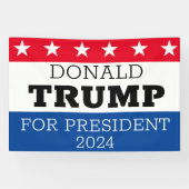 Donald Trump for President 2024 Spandoek (Horizontaal)