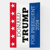 Donald Trump for President 2024 Spandoek (Verticaal)