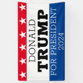 Donald Trump for President 2024 Spandoek (Verticaal)