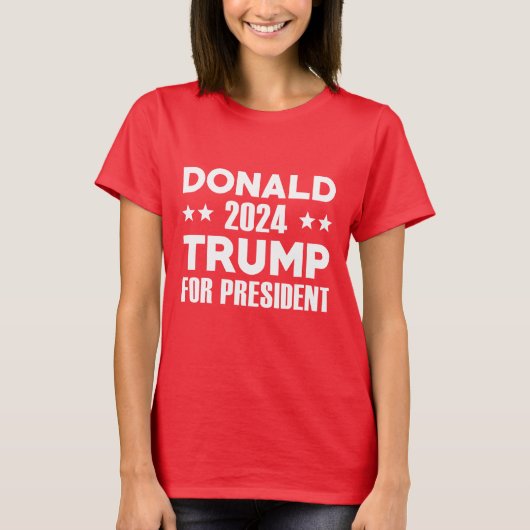 Donald Trump for President 2024 T-shirt (Voorkant)