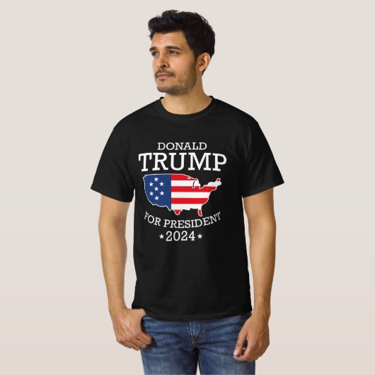 Donald Trump for President 2024 T-shirt (Voorkant volledig)