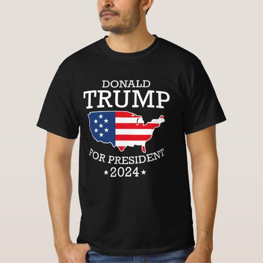 Donald Trump for President 2024 T-shirt (Voorkant)