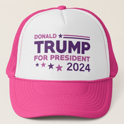 Donald Trump for President 2024 Trucker Pet (Voorkant)