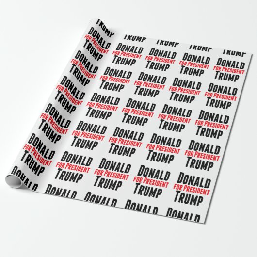 Donald Trump for President Cadeaupapier (Uitgerold)