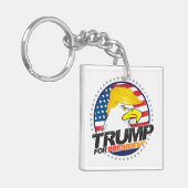 Donald Trump for President Eagle Hair Sleutelhange Sleutelhanger (Voorkant Links)