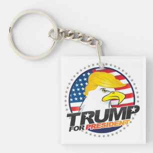 Donald Trump for President Eagle Hair Sleutelhange Sleutelhanger