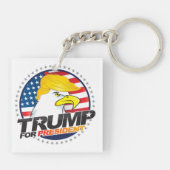 Donald Trump for President Eagle Hair Sleutelhange Sleutelhanger (Achterkant)