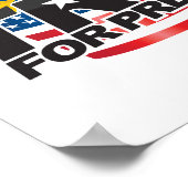 Donald Trump for President (met haar) Poster (Hoek)