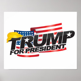 Donald Trump for President (met haar) Poster