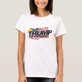 Donald Trump for President (met haar) T-shirt, voo T-shirt