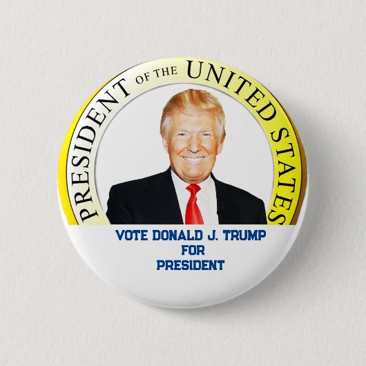 Donald TRUMP-for President of USA_ Ronde Button 5,7 Cm (Voorkant)