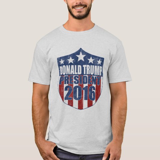 Donald Trump for President Shield T-shirt (Voorkant)