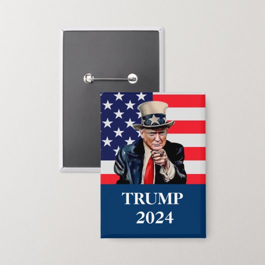 Donald Trump Foto Button (Voorkant / Achterkant)