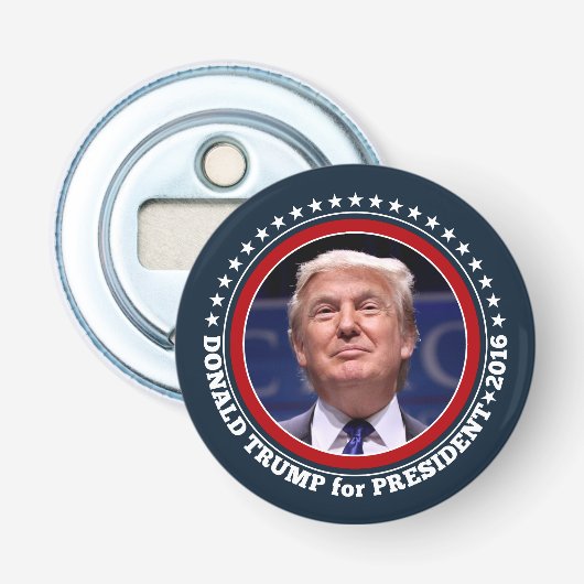 Donald Trump Foto - President 2016 Button Flesopener (Voorkant)