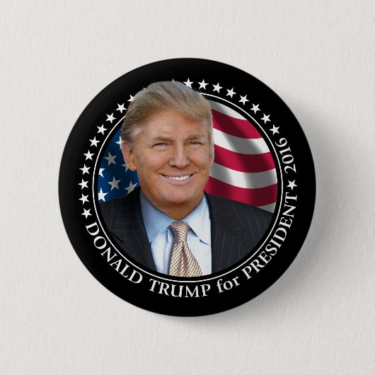 Donald Trump Foto - President 2016 Ronde Button 5,7 Cm (Voorkant)