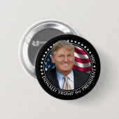 Donald Trump Foto - President 2016 Ronde Button 5,7 Cm (Voorkant /achterkant)