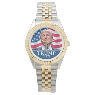 Donald Trump Foto - President 2020 Flag Horloge
