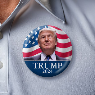 Donald Trump Foto - President 2020 - genoeg gezegd Ronde Button 5,7 Cm