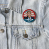 Donald Trump Foto - President 2024 Amerikaanse vla Ronde Button 5,7 Cm (In situ)