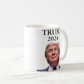 Donald Trump Foto President 2024 Decal Koffiemok (Voorkant rechts)