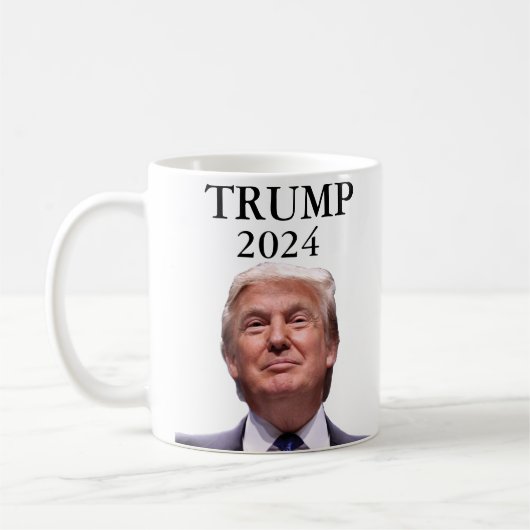 Donald Trump Foto President 2024 Decal Koffiemok (Links)