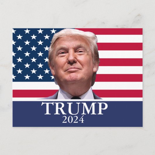 Donald Trump Foto - President 2024 Feestdagenkaart (Voorkant)