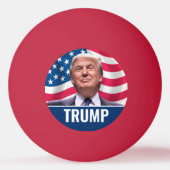 Donald Trump Foto - President 2024 Pingpongbal (Achterkant)