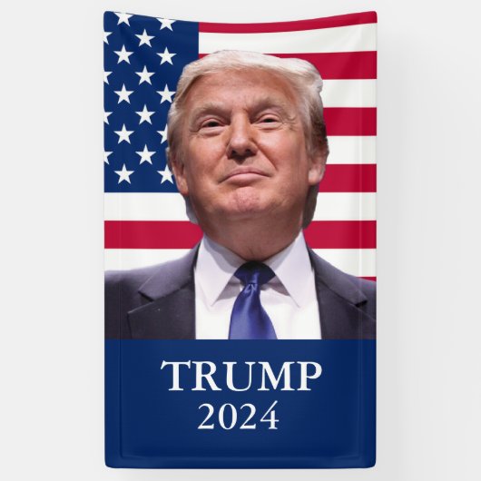 Donald Trump Foto - President 2024 Spandoek (Verticaal)