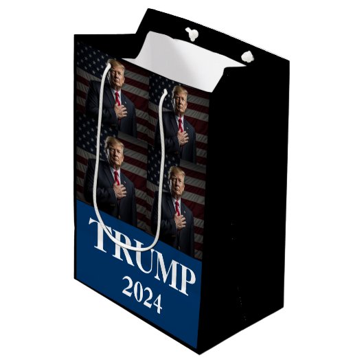 Donald Trump Foto - President - genoeg gezegd Medium Cadeauzakje (Voorkant Gekanteld)