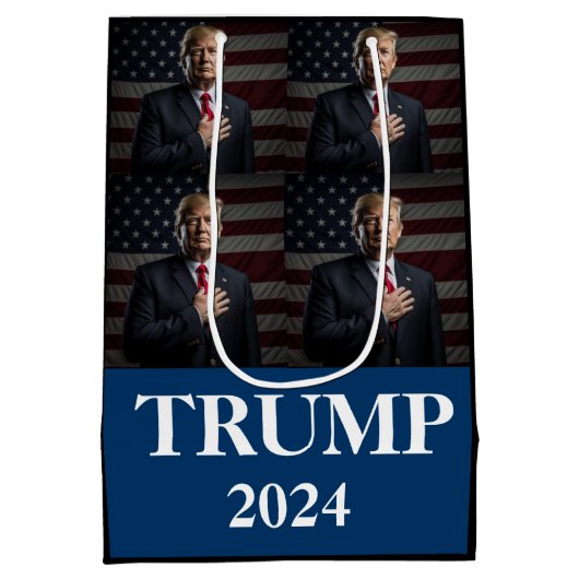 Donald Trump Foto - President - genoeg gezegd Medium Cadeauzakje (Achterkant)