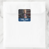 Donald Trump Foto - President -genoeg gezegd Vierkante Sticker (Tas)