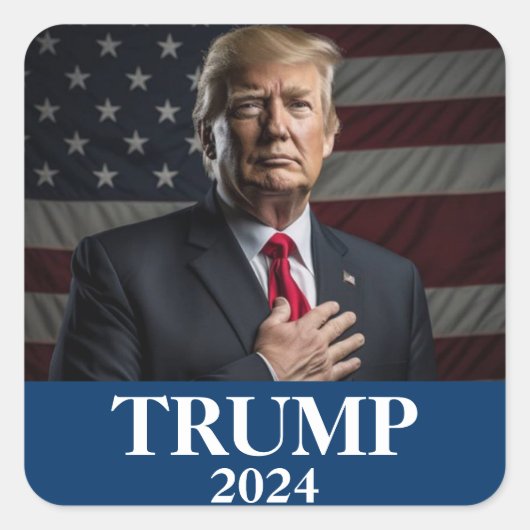 Donald Trump Foto - President -genoeg gezegd Vierkante Sticker (Voorkant)