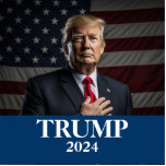 Donald Trump Foto - President Staand Fotobeeldje<br><div class="desc">Donald Trump Foto - President - genoeg gezegd Pinback Button</div>