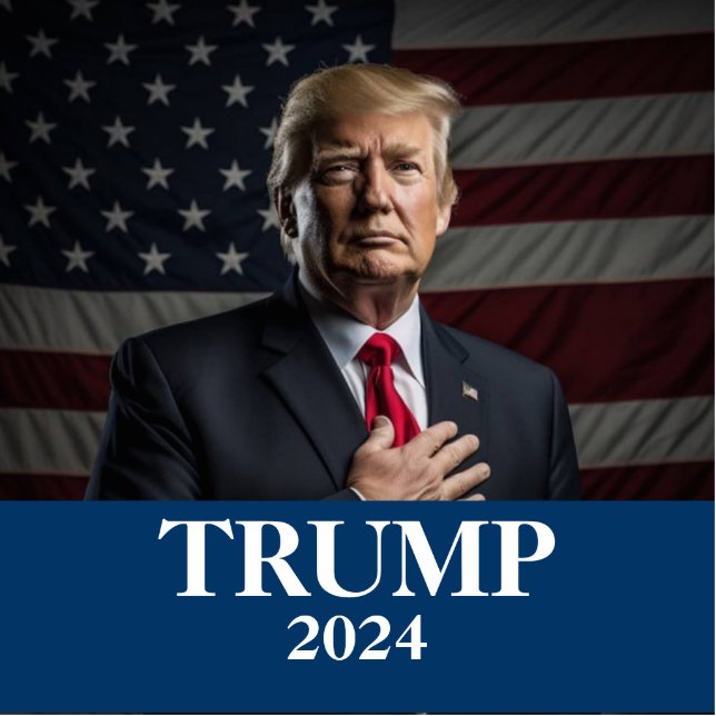 Donald Trump Foto - President Staand Fotobeeldje (Voorkant)