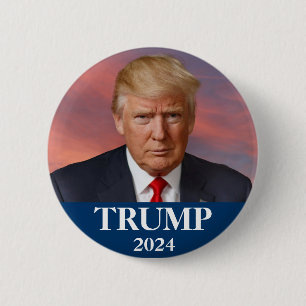 Donald Trump Foto - Presidentieel Ronde Button 5,7 Cm