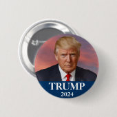Donald Trump Foto - Presidentieel Ronde Button 5,7 Cm (Voorkant /achterkant)