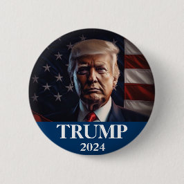 Donald Trump Foto - Presidentieel Ronde Button 5,7 Cm