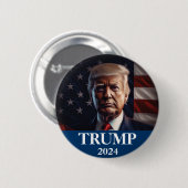 Donald Trump Foto - Presidentieel Ronde Button 5,7 Cm (Voorkant /achterkant)