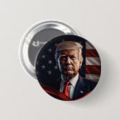 Donald Trump Foto - Presidentieel Ronde Button 5,7 Cm (Voorkant /achterkant)