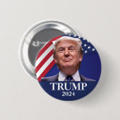 Donald Trump-foto  Ronde Button 5,7 Cm (Voorkant /achterkant)